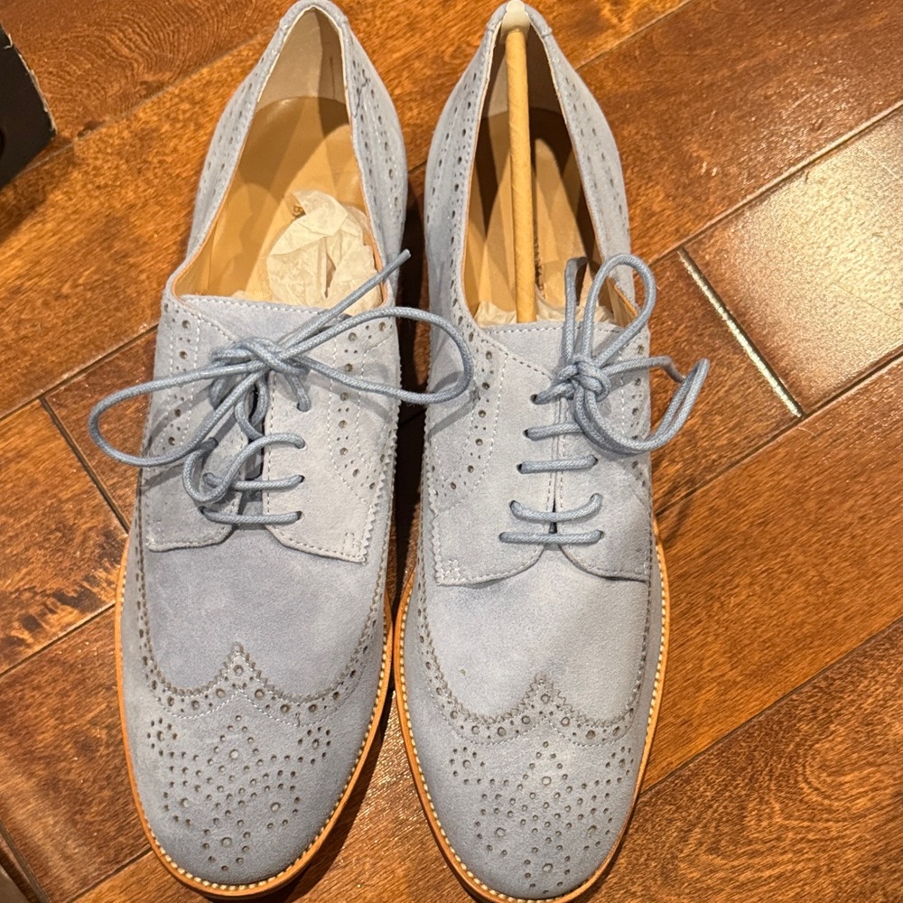 Banana Republic Light Blue Suede Loafers